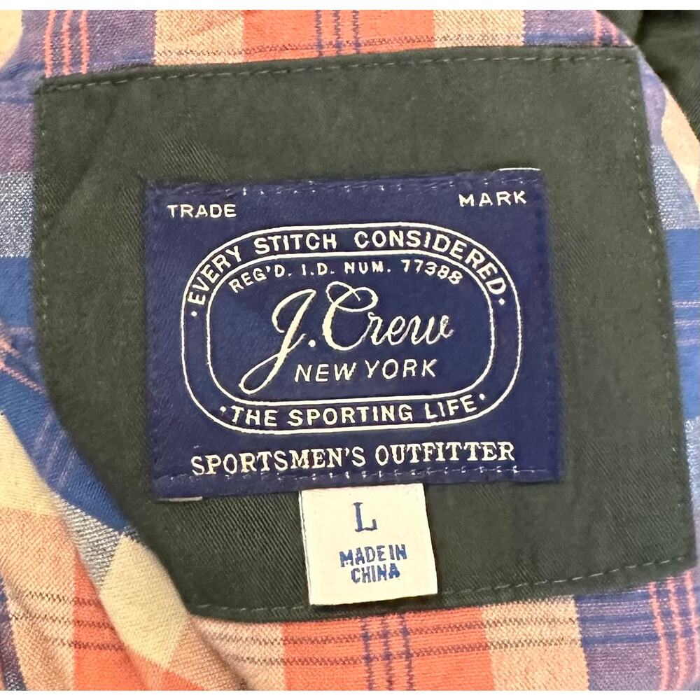 J. Crew Cotton-Nylon Survey Parka Green BE364 Mens Size L - Picture 12 of 14